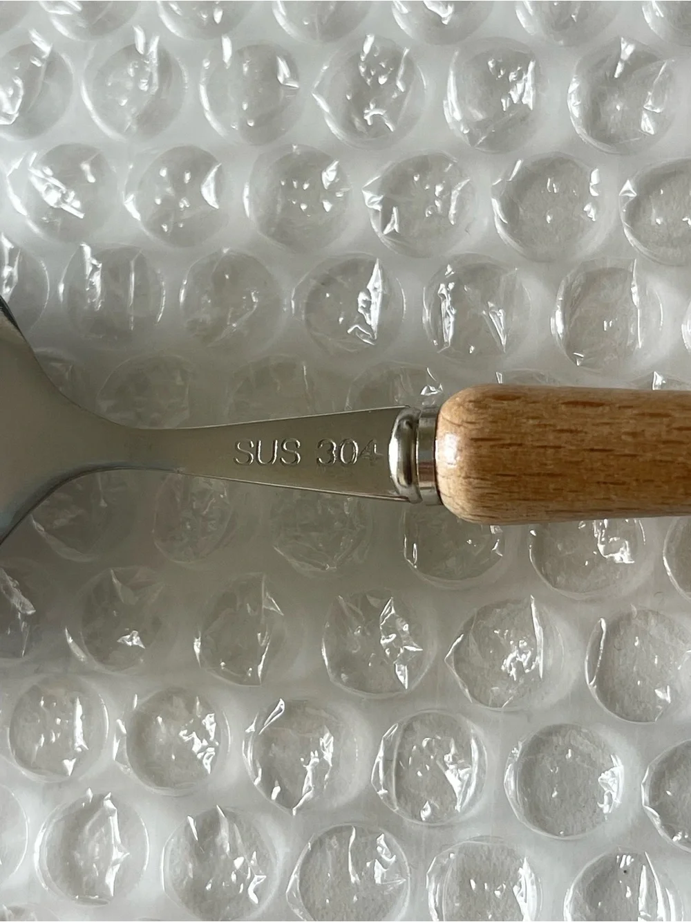 Handmade Wood-Handle Stainless Steel Spoon and Fork Set Decorative Crystal Ends